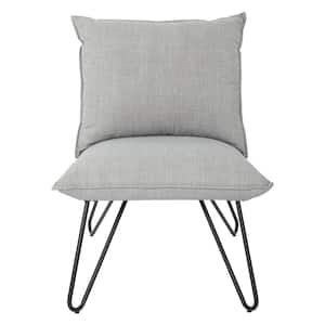 Riverdale Dove Chair with Metal Black Legs