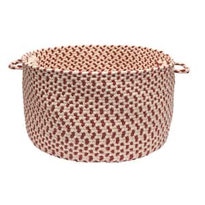 Dogwood 14 in. x 14 in. x 10 in. Rosewood Round Wool-Blend Basket
