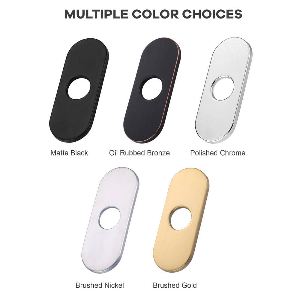 6.3-Inch Brushed Nickel Stainless Steel Escutcheon Plate