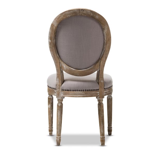 Baxton Studio Clairette II Beige Fabric Upholstered Dining Chair