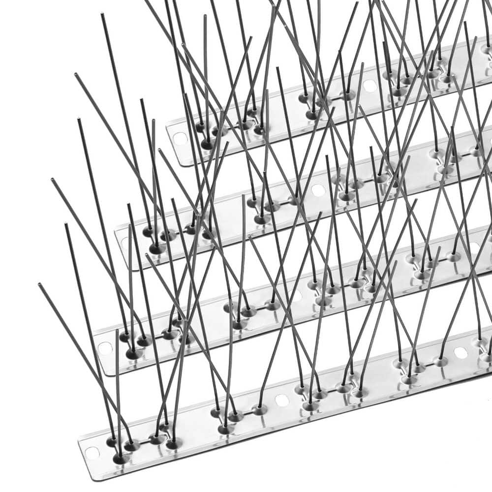 10.2 in. 3.4 ft. 11 in. Bird Spikes Fence Kit Stainless Steel Base Durable Arrow Spikes for Small Birds Crows Woodpecker price history on PriceWatchPro