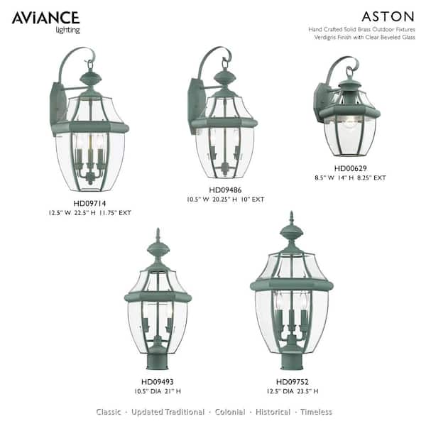 Livex Lighting Monterey 60-Watt 23.5-in Polished Brass Traditional Post Light Livex Lighting Monterey 60-Watt 23.5-in Polished Brass Traditional Post Light
