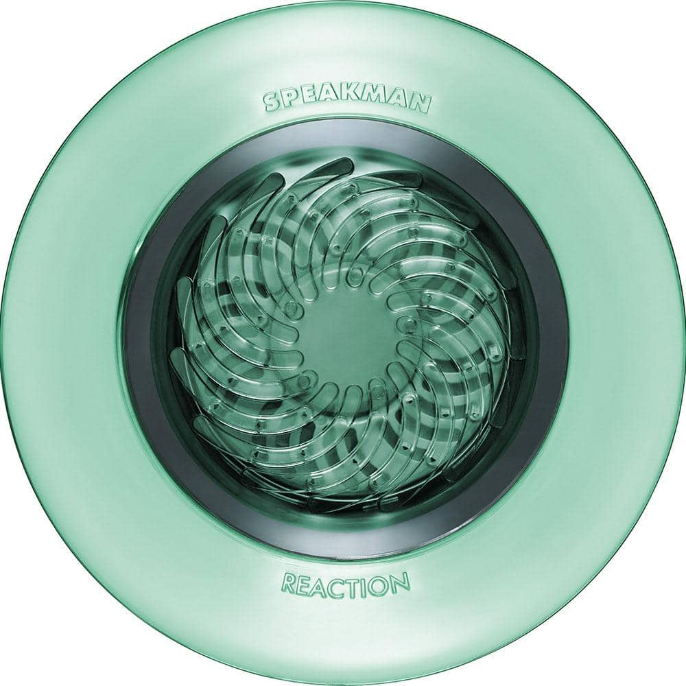 Jade Green Round Plastic Turbine-Powered Shower Head