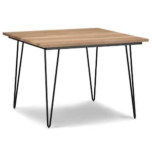 Hunter Solid Mango Wood and Iron 42 in. Square Natural Industrial Dining Table