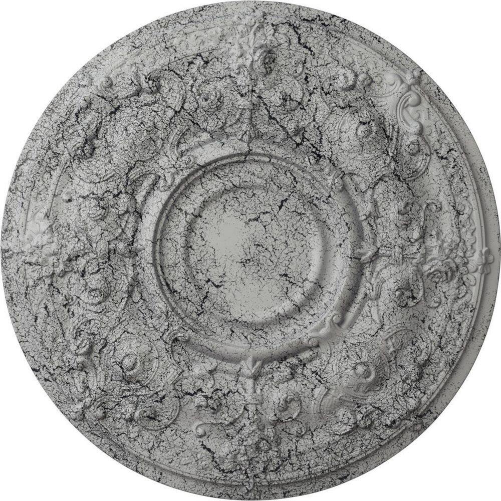 28 1/8" OD Oslo Ceiling Medallion - Fits Canopies Up To 10 1/2", Hand-Carved Urethane Design