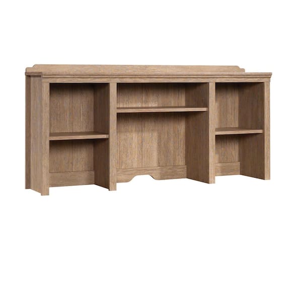 SAUDER Rollingwood Brushed Oak Desk Hutch with Adjustable Shelves