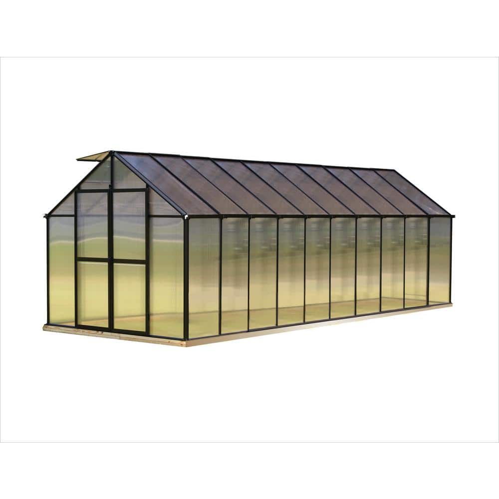 Monticello 8 ft. x 20 ft. Black Greenhouse Mont-20-BK - The Home Depot