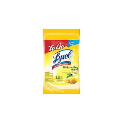 15-Count Lemon and Lime Blossom To-Go Flatpack Disinfecting Wipes