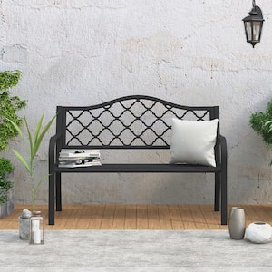 50 in. Steel Outdoor Patio Porch Chair Loveseat Bench