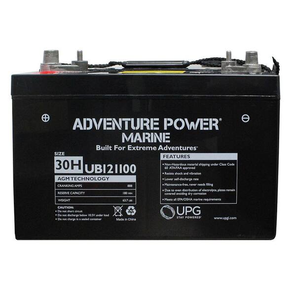 UPG Series 30H 12-Volt Sealed Lead Acid (SLA) Rechargeable Marine Post Battery
