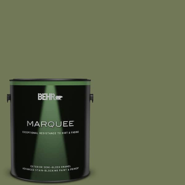 BEHR MARQUEE 1 gal. #BIC-56 Jalapeno Semi-Gloss Enamel Exterior Paint & Primer