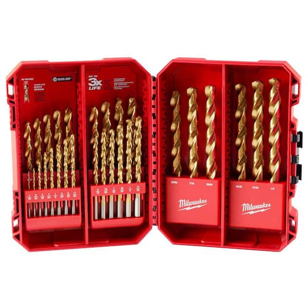 Bob 2枚セット Milwaukee Titanium Drill Bit Set (29-Piece) 48-89-0012 - The Home