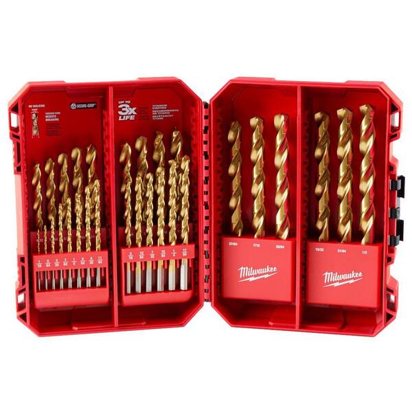 thumbnail image 2 of Milwaukee 48-89-0012 29-Piece Thunderbolt Titanium Drill Bit Set - Gold, Metal Drilling 2 of 4