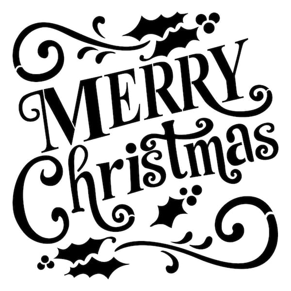 Designer Stencils "Merry Christmas" Sign Stencil