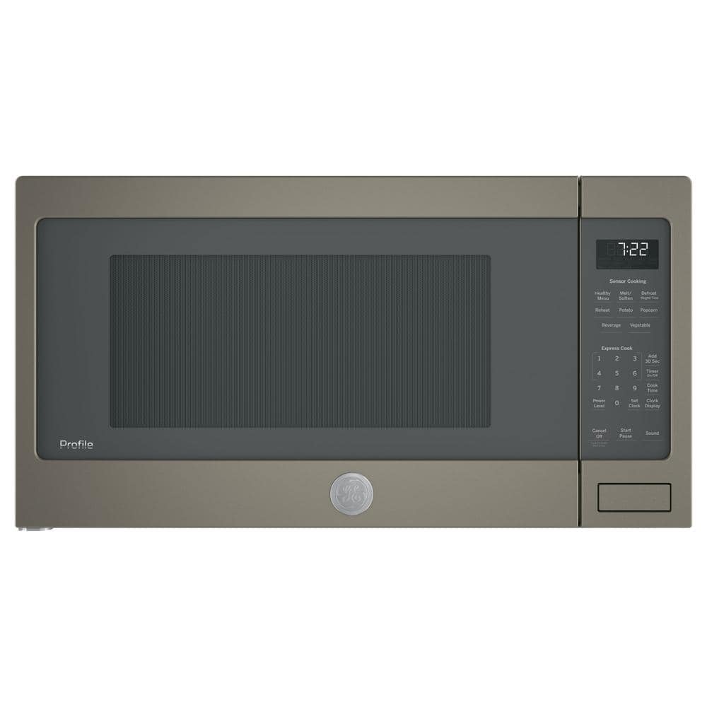GE Profile Profile 2.2 cu. ft. Countertop Microwave in Slate, Fingerprint Resistant with Sensor Cooking, Fingerprint Resistant Slate -  PES7227ELES