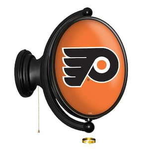 Philadelphia Flyers: Original "Pub Style" Oval Lighted Rotating Wall Sign 23"L x 21"W x 5"H