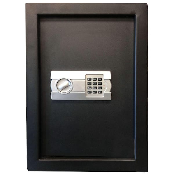 BUFFALO 0.58 cu. ft. Wall Safe with Electronic Lock, Black