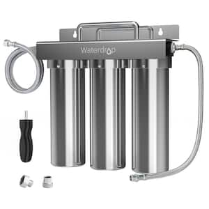 3-Stage Under Sink Ultra-Filtration Stainless Steel Water Filter System with 1.59 GPM Stable Water Flow