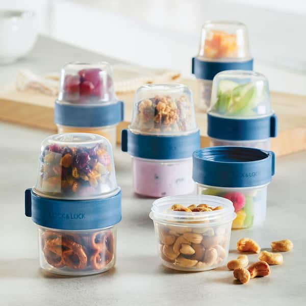  LOCK & LOCK Easy Essentials Food Storage lids/Airtight Plastic,  containers, BPA Free, 14-Piece, Clear : Everything Else