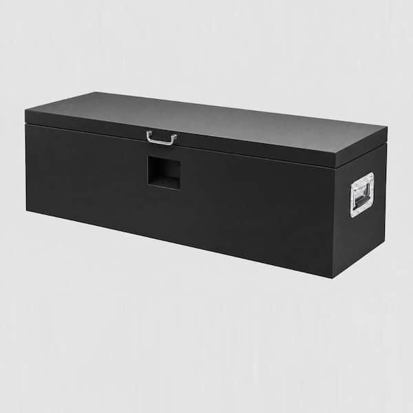 48 in. Trailer Tongue Box & Truck Tool Box, Heavy Duty Storage Chest in Black
