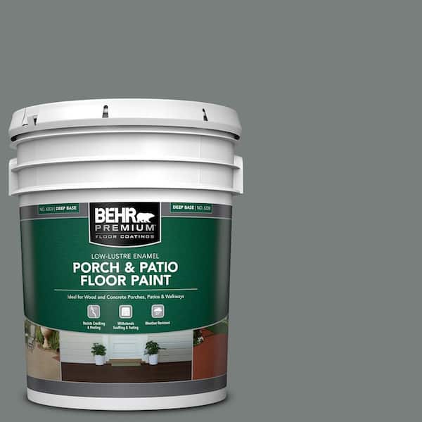 BEHR PREMIUM 5 gal. #PPU25-18 Shutter Gray Low-Lustre Enamel Interior/Exterior Porch and Patio Floor Paint