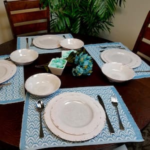 Mauna 12-Piece Casual White Melamine Outdoor Dinnerware Set (Service for 4)