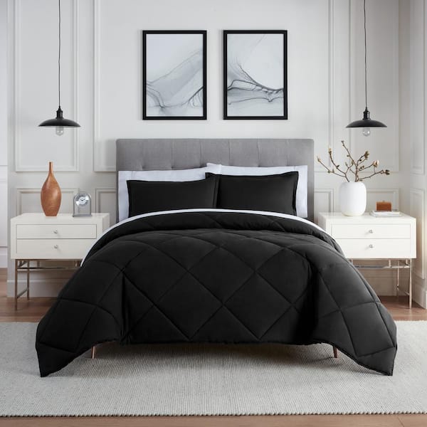 Eclipse Sleep Solutions Hall 2-Piece Black Solid Polyester Twin