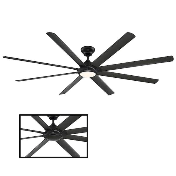 Modern Forms Hydra 96 in. LED Indoor/Outdoor Bronze 8-Blade Smart Ceiling Fan with 3000K Light Kit and Wall Control