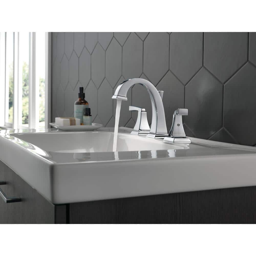 Modern Elegance 16" Chrome Zinc Widespread Bathroom Faucet