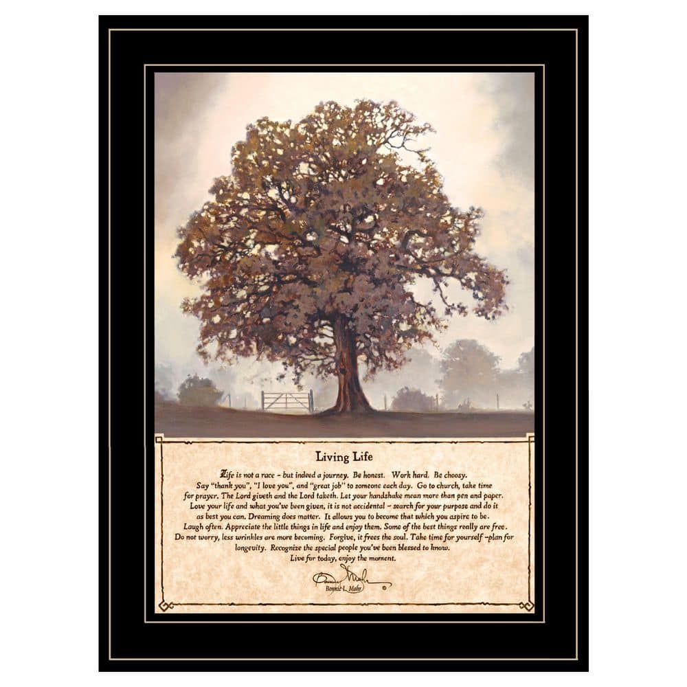 Living Lifeby Bonnie Moh 1-Piece Framed Printed Wall Art Poster 15 in. x 11