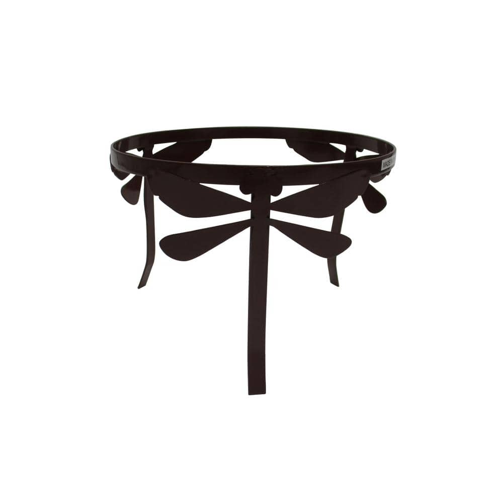 Black Steel Dragonfly Gazing Ball Stand Garden Pedestal