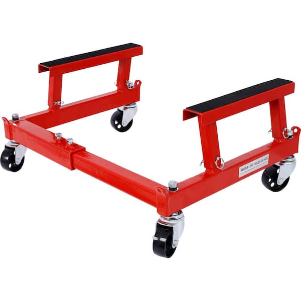1500 lb. Red Steel Engine Cradle Dolly with Wheel