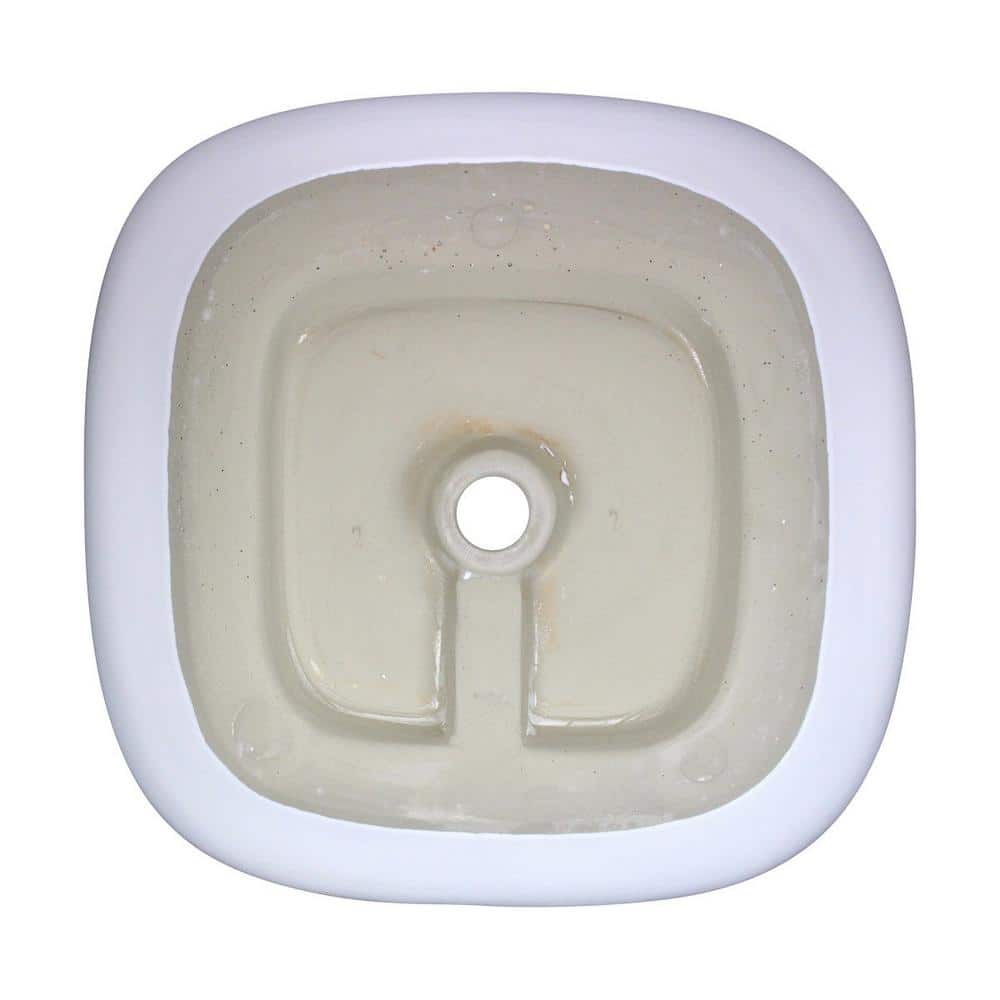 Capri 21" White Ceramic Countertop Vessel Sink with Reno-Gloss Finish