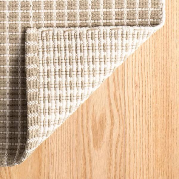 Gridiron Handwoven Wheat 3 ft. x 8 ft. Outdoor Runner Rug