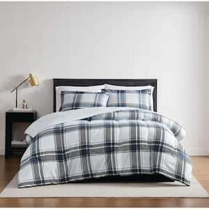 Nottingham 3-Piece Multi Plaid Full/Queen Microfiber Comforter Set