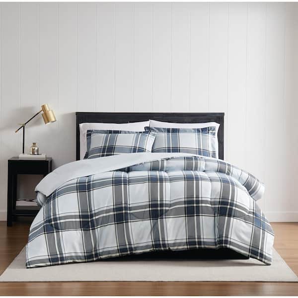 London Fog Nottingham 2-Piece Multi Plaid Twin XL Microfiber Comforter Set