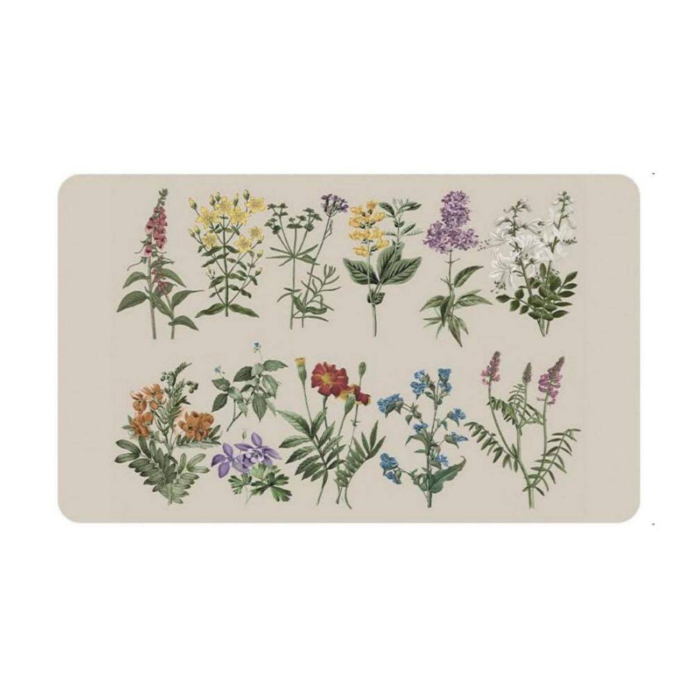 12in. x20in. Dish Drying Mat Super Absorbent Nano Material Sage Flower Herbs Design Anti-Slip Rubber Backing for Counter price history on PriceWatchPro