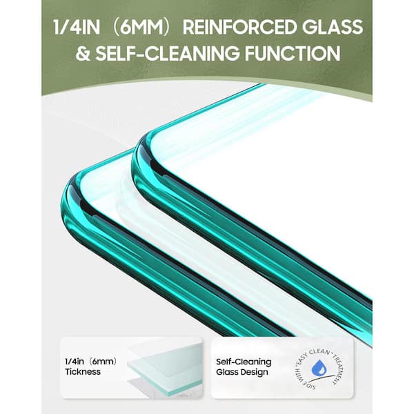 niveal Loopy 60 in. W x 76 in. H Sliding Glass Shower Doors with 1/4