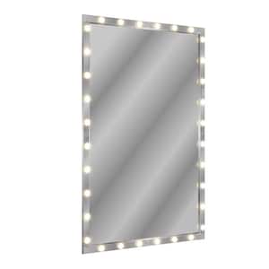 72 in. W x 48 in. H LED Rectangular Aluminium Framed Dimmable Wall Bathroom Vanity Mirror in Sliver