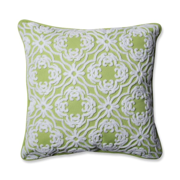 Pillow Perfect Green Square Outdoor Square Throw Pillow
