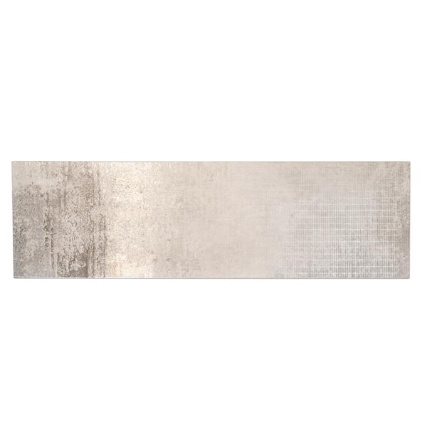 Saga 11.4 in. x 39.3 in. White Ceramic Matte Floor and Wall Tile (6.24 sq. ft./case) 2-Pack