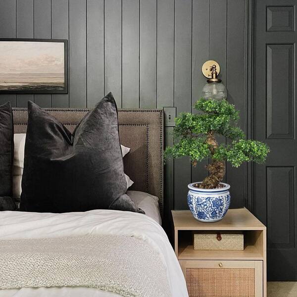 1.4 ft. Artificial Bonsai Tree in Vase WK2115 - The Home Depot