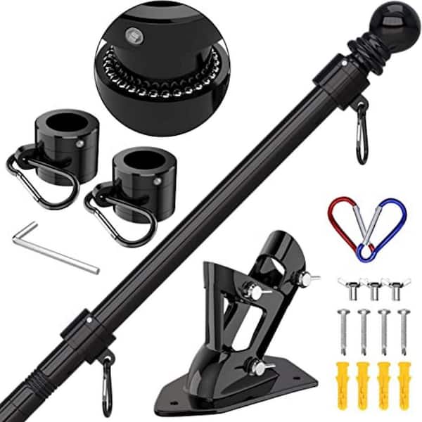 Cubilan Flag Pole - Upgraded Bracket, 6 ft. Stainless Steel Flag Poles for Outside House, Residential or Commercial
