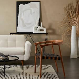 Brown Teak Wood Contemporary Chair