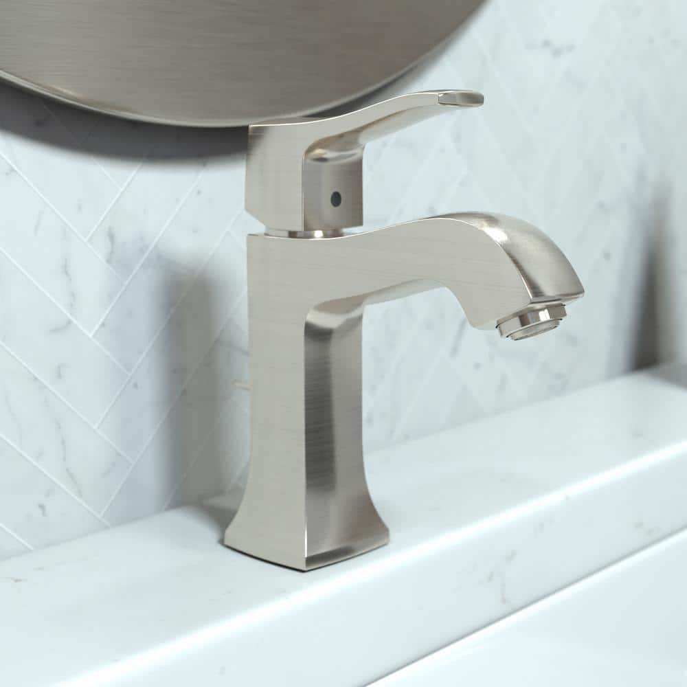 Polished Nickel Single Hole Modern Brass Bathroom Faucet