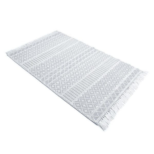 Liza Contemporary Light Gray 6 ft. x 9 ft. Handmade Area Rug