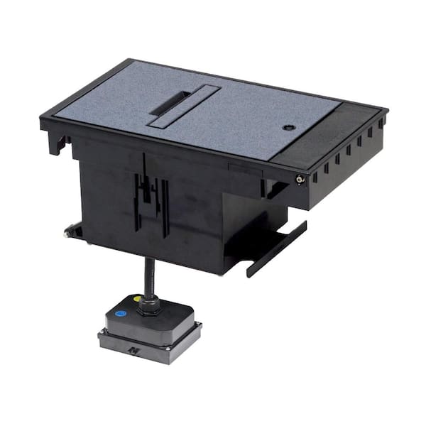 Wiremold 2-Gang Gray Outdoor Ground Box Assembly, 20 Amp Duplex Receptacles