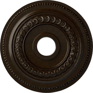 18 in. x 3-3/8 in. ID x 7/8 in. Oldham Urethane Ceiling Medallion (Fits Canopies upto 8-5/8 in.), Bronze