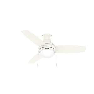Betsy 44 in. Indoor Fresh White Ceiling Fan with Light Kit Hardware Included