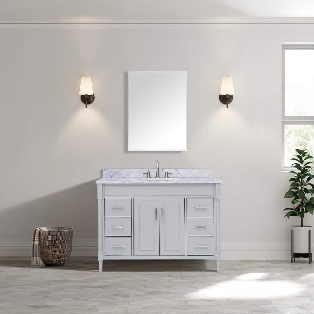 Selene Light Gray 49'' Single Freestanding Bathroom Vanity